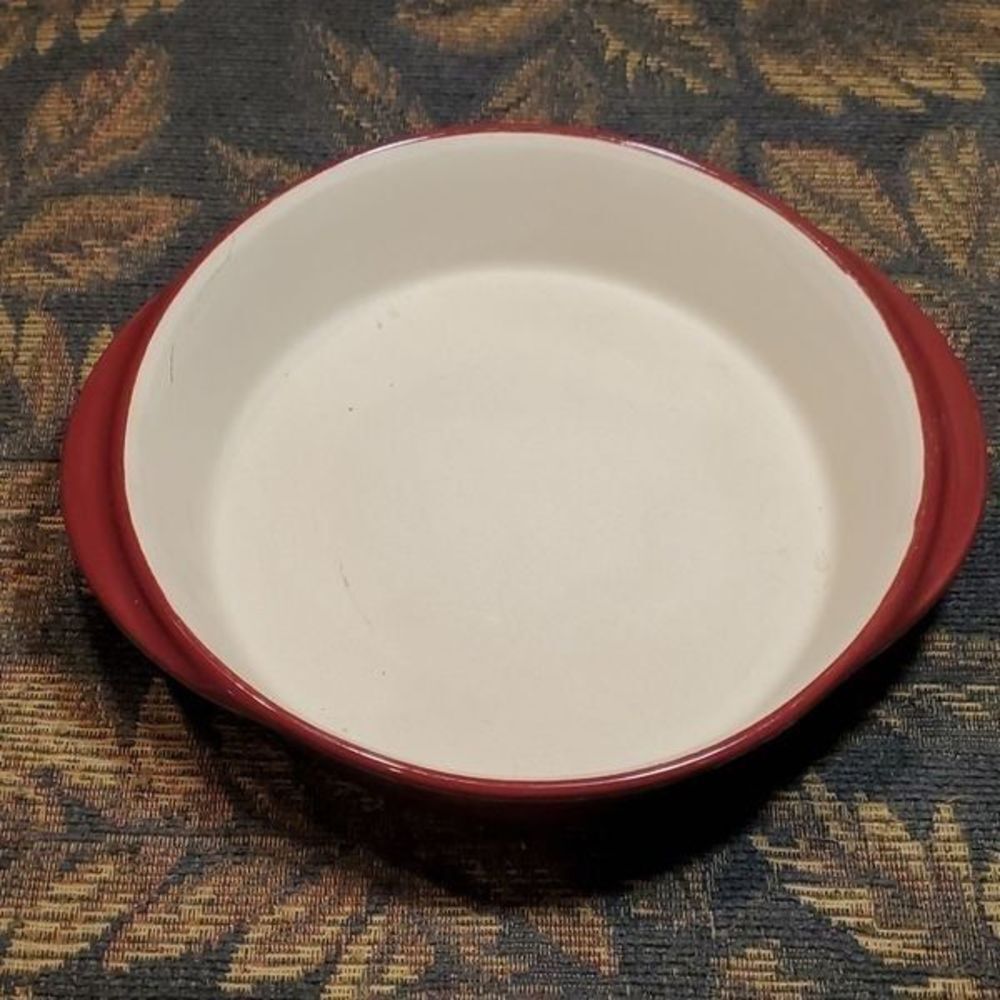 Pampered Chef Cranberry Mini Deep Dish Baker Stoneware #1 210405